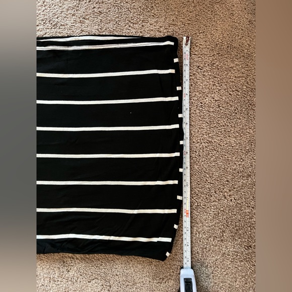 Black Striped Short Sleeve Two-Piece Mini Dress NWOT - Picture 8 of 8